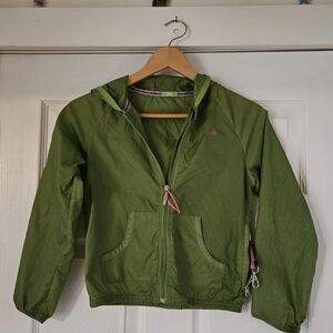 GAP Green Jacket Wind Breaker W/ 🌈with Pink Zipper Pull